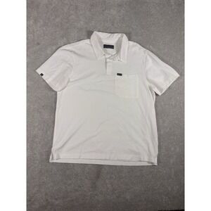 FIGS Pro Pique Polo Men's XL White Short Sleeve Scrub‎ Pima Cotton